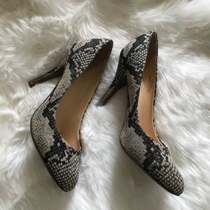 J.Crew Mona Snakeskin Print Heel